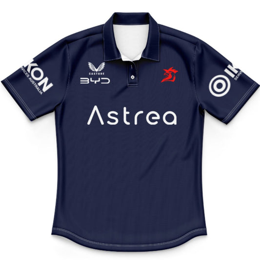 Sydney Roosters 2025 Kids Navy Blue Training Polo Shirt