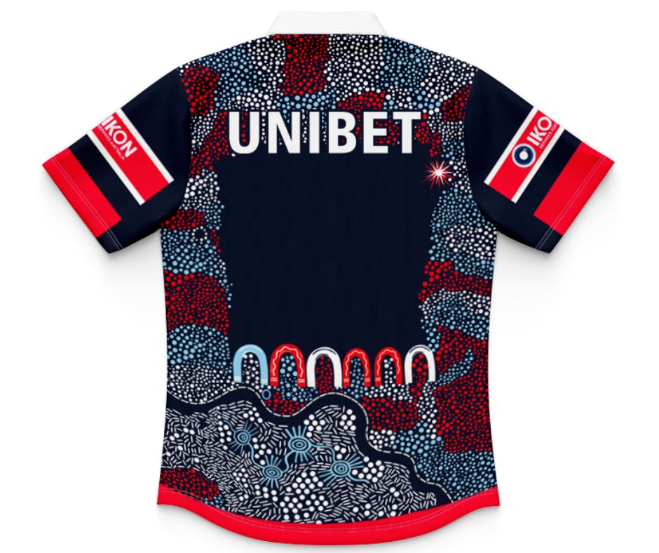 Sydney Roosters 2025 Kids Indigenous Polo Shirt