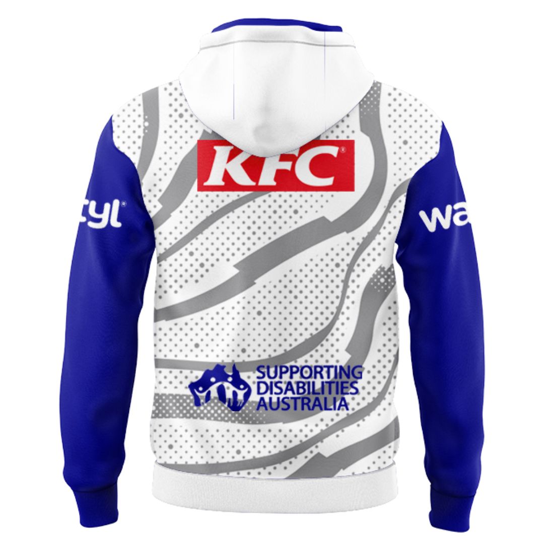 Canterbury Bankstown Bulldogs 2025 White Training Hoodie
