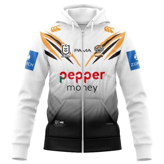 Wests Tigers 2026 Away Hoodie with Zipper