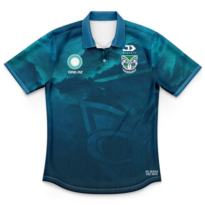 New Zealand Warriors 2025 Kids Pounamu Polo Shirt