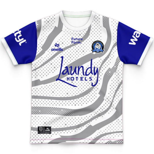 Canterbury Bankstown Bulldogs 2025 Kids White Training Jersey