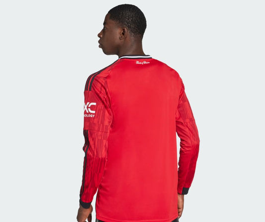 Manchester United 2025/26 Long Sleeve Home Jersey Shirt