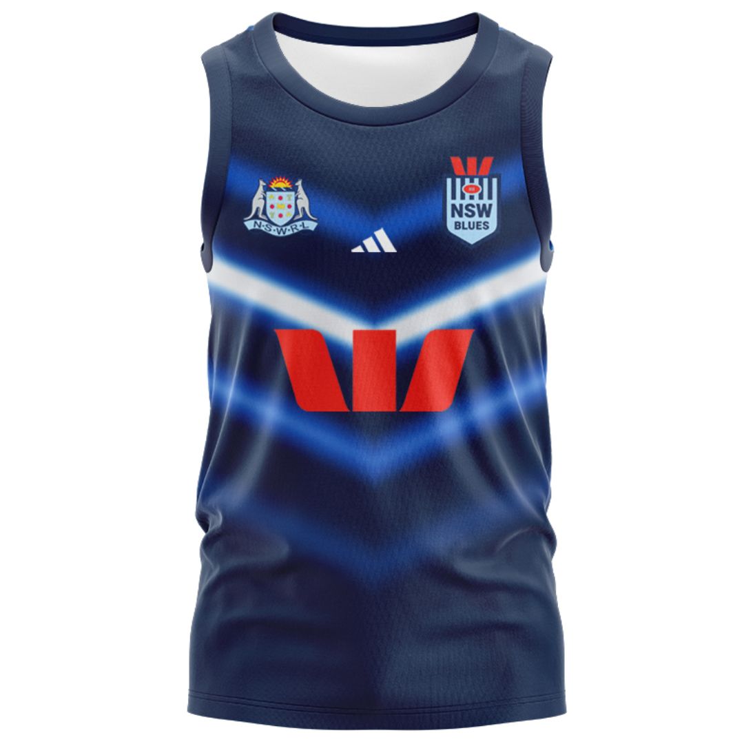 NSW Blues State Of Origin 2025 Captains Run Singlet