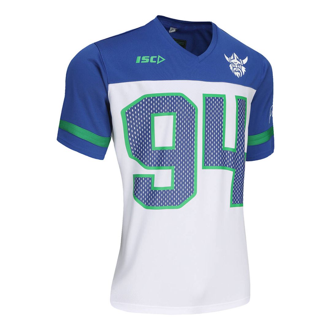 Canberra Raiders 2024 White Grid Iron Shirt