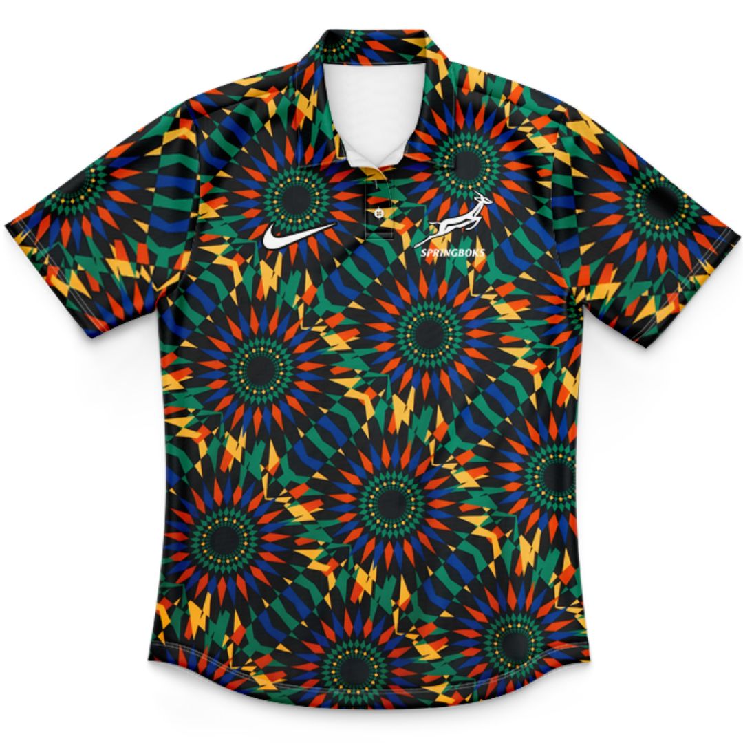 South Africa Springboks 2025 Kids Pre Match Polo Shirt