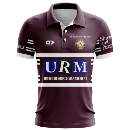 Manly Warringah Sea Eagles 2026 Maroon Training Polo Shirt