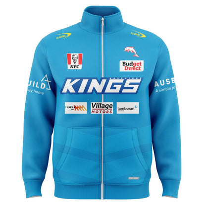 Redcliffe Dolphins 2025 Teal Pro Training Jacket with Zipper