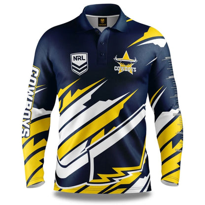 North Queensland Cowboys 2024 Long Sleeve Ignition Fishing Shirt