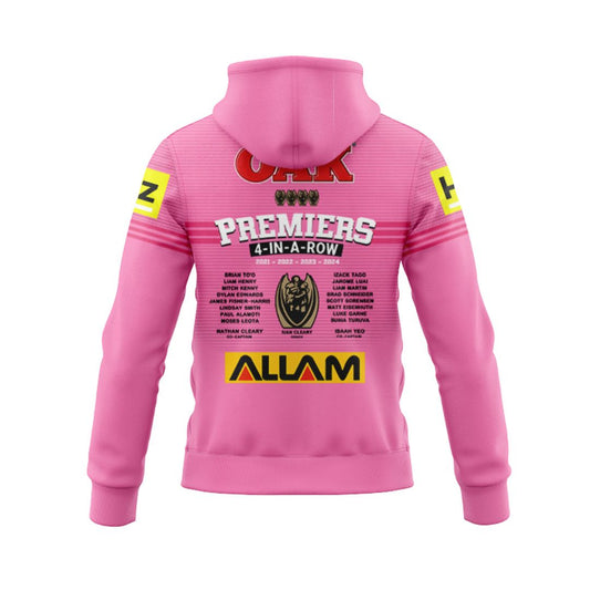 2024 Penrith Panthers Premiers 4 In a Row Hoodie With Zipper