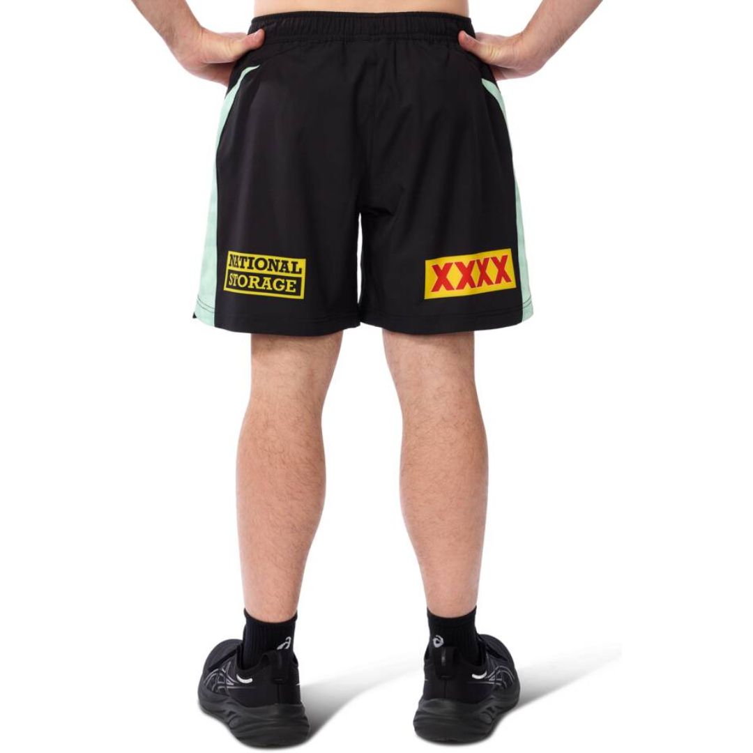 Brisbane Broncos 2025 Long Black Training Gym Shorts
