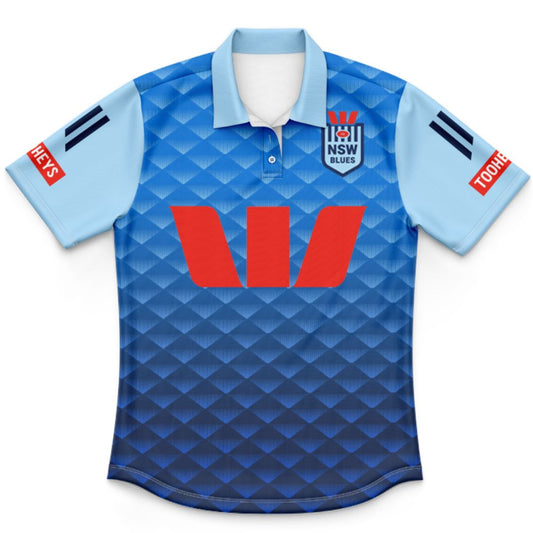 NSW Blues State Of Origin 2025 Kids Light Blue Performance Polo Shirt
