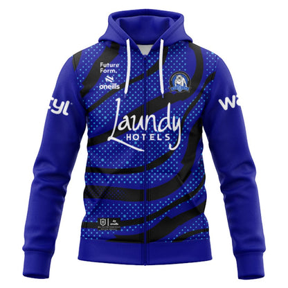 Canterbury Bankstown Bulldogs 2025 Blue Training Hoodie with Zipper
