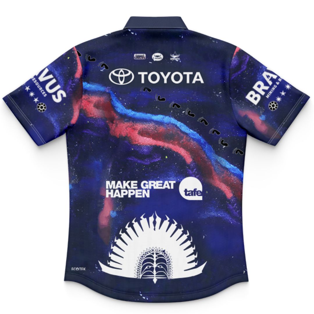 North Queensland Cowboys 2025 Kids Indigenous Polo Shirt
