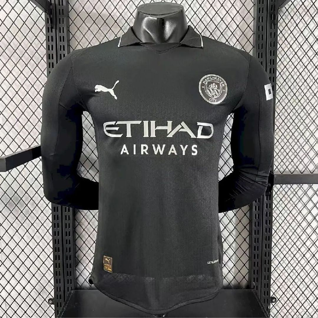 Manchester City 2025/26 Player's Edition Long Sleeve Away Jersey Shirt