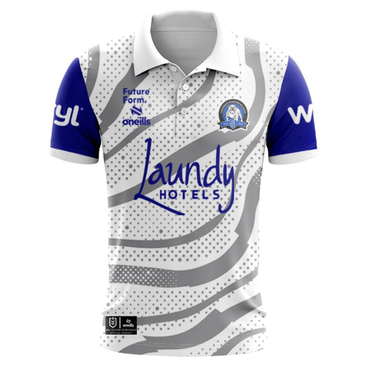 Canterbury Bankstown Bulldogs 2025 White Training Polo Shirt