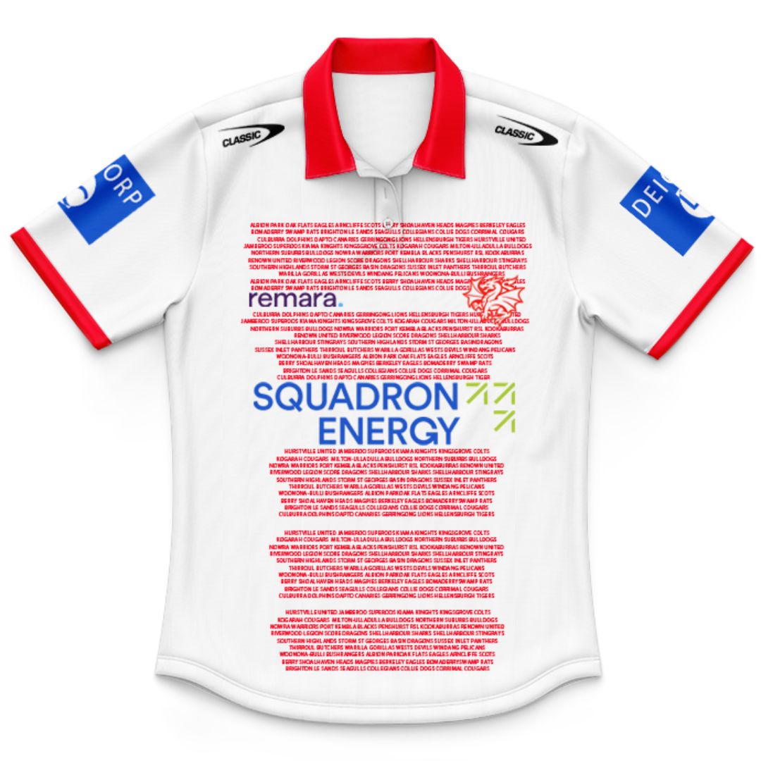 St George Illawarra Dragons 2025 Kids Captains Run Polo Shirt