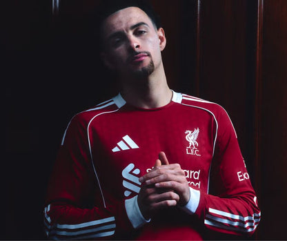 Liverpool 2025/26 Player's Edition Long Sleeve Home Jersey Shirt