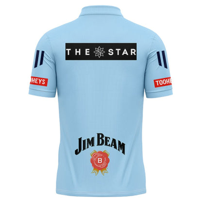NSW Blues State Of Origin 2025 Light Blue Performance Polo Shirt