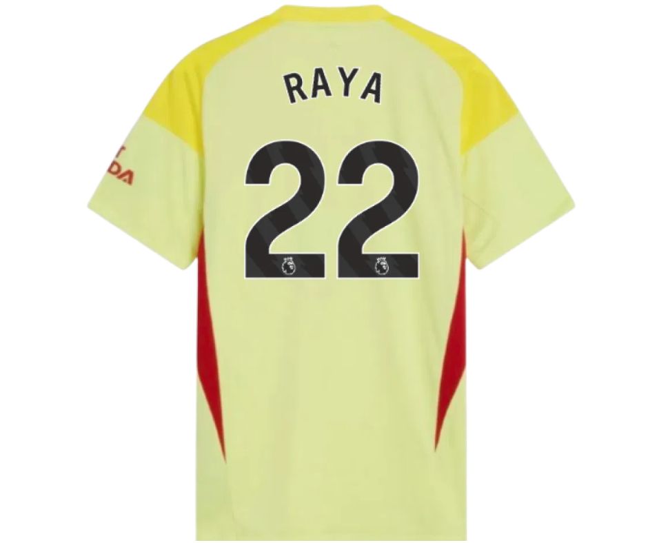 Arsenal Gunners 2025/26 Raya # 22 Goalkeeper Jersey Shirt