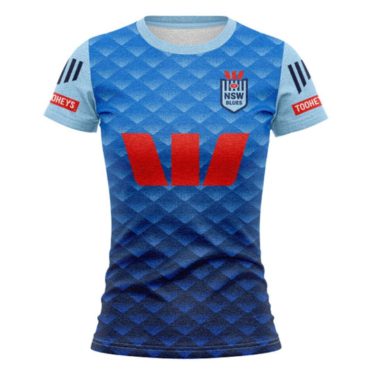 NSW Blues State Of Origin 2025 Women's Light Blue Performance Shirt