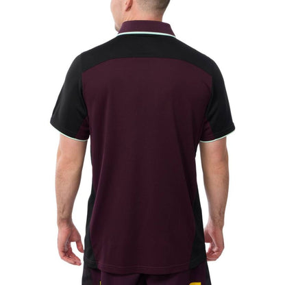 Brisbane Broncos 2025 Black Sleeve Polo Shirt