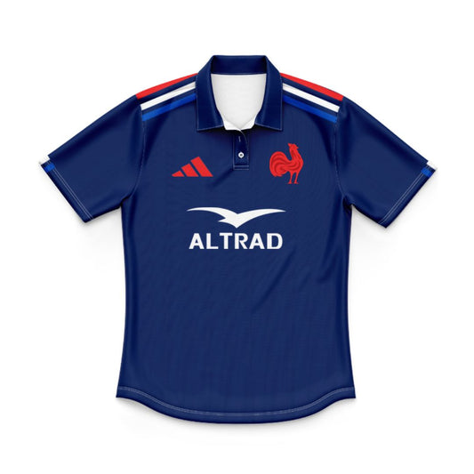 France Les Bleus Rugby 2024 Kids Home Polo Shirt