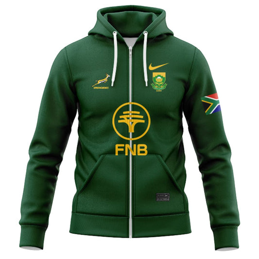 South Africa Springboks 2025/26 Home Hoodie with Zipper