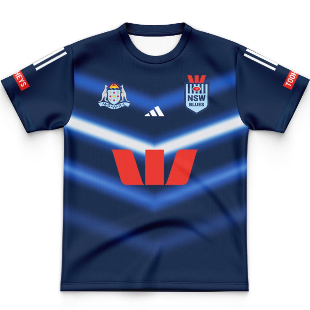 NSW Blues State Of Origin 2025 Kids Captains Run Jersey