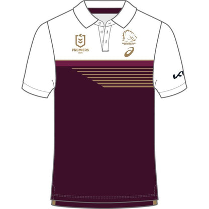 Brisbane Broncos 2025 Premiers Polo Shirt - Maroon