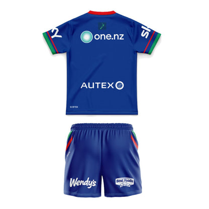 New Zealand Warriors 2025 Kids Home Polo Shirt and Shorts Kit