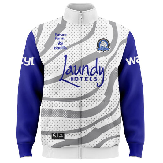 Canterbury Bankstown Bulldogs 2025 White Training Jacket with Zipper