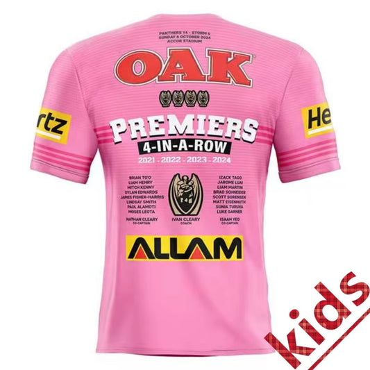 2024 Penrith Panthers Premiers 4 In a Row Kids Jersey