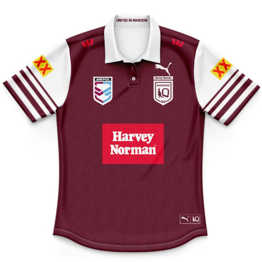 Queensland Maroons State Of Origin 2026 Harvey Norman Kids Polo Shirt