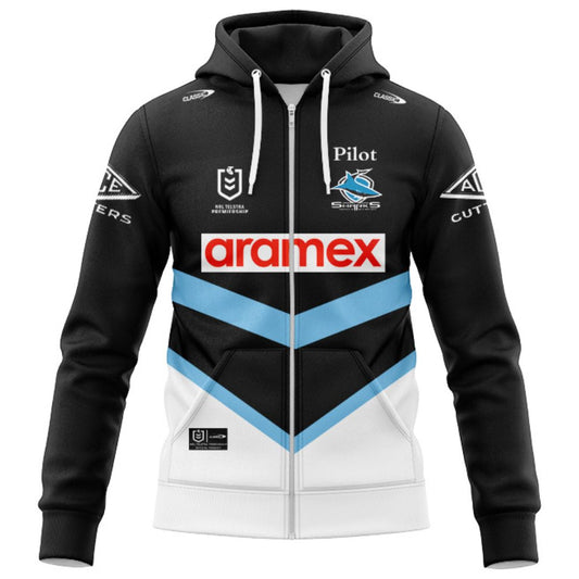 Cronulla Sutherland Sharks 2026 Away Hoodie with Zipper