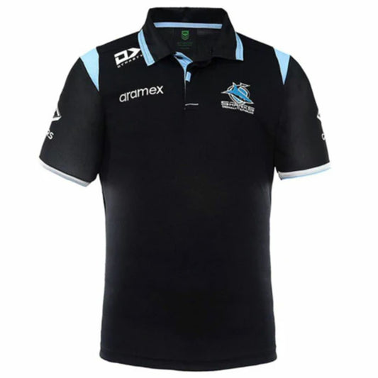 Cronulla Sutherland Sharks 2025 Black Polo Shirt