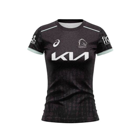 Brisbane Broncos 2025 Women's Black Training Shirt