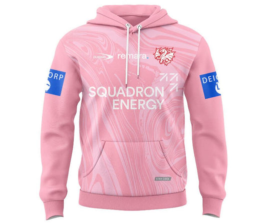 St George Illawarra Dragons 2025 Pink Training Hoodie