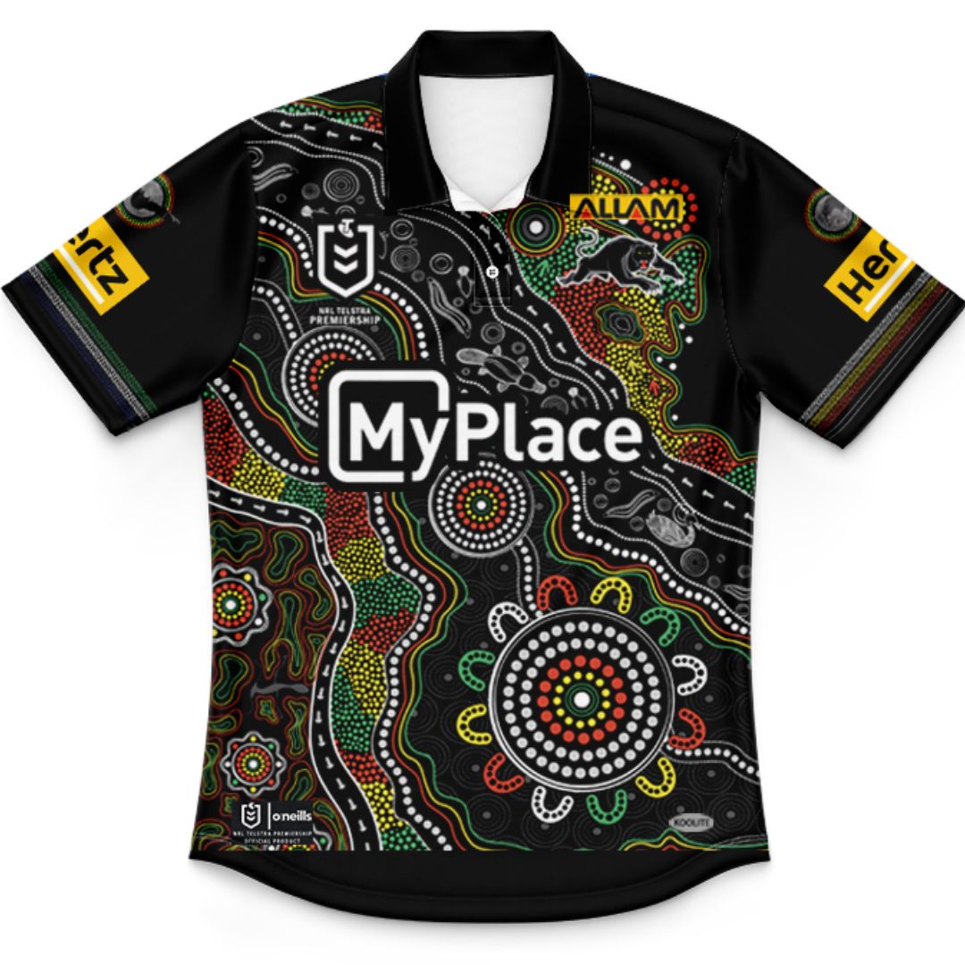 Penrith Panthers 2025 Kids Indigenous Polo Shirt