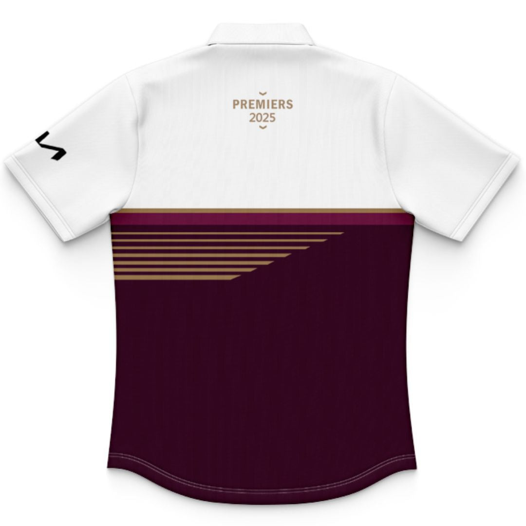 Brisbane Broncos 2025 Kids Premiers Polo Shirt - Maroon
