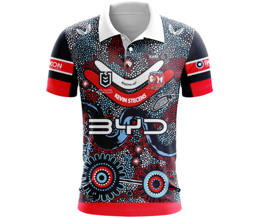 Sydney Roosters 2025 Indigenous Polo Shirt
