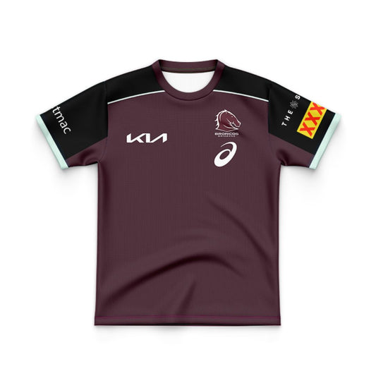 Brisbane Broncos 2025 Kids Black Sleeve Jersey