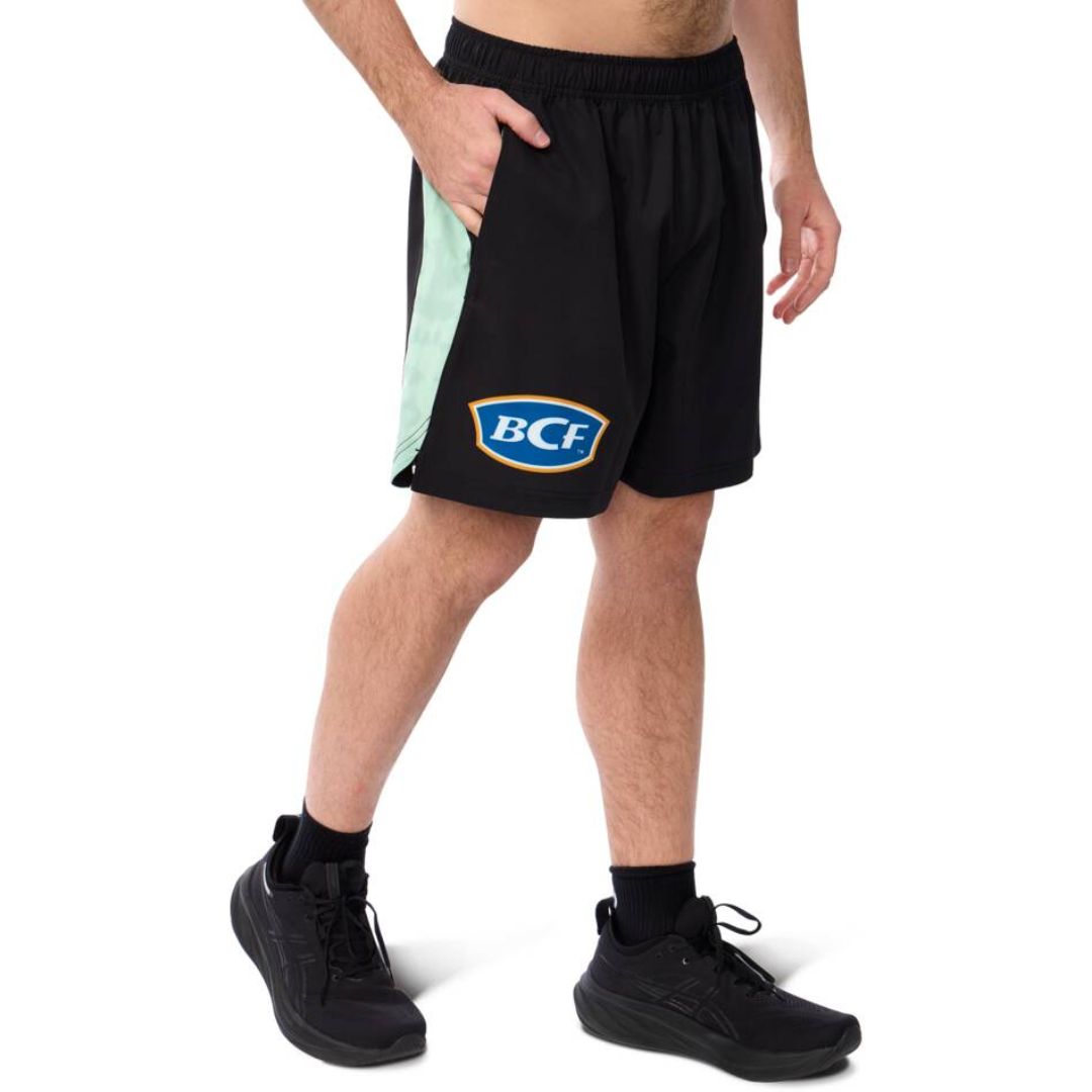 Brisbane Broncos 2025 Long Black Training Gym Shorts