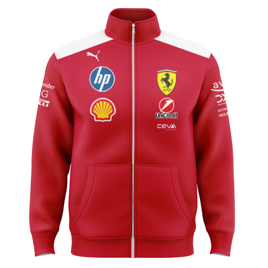 Scuderia Ferrari 2025 Team Jacket with Zipper