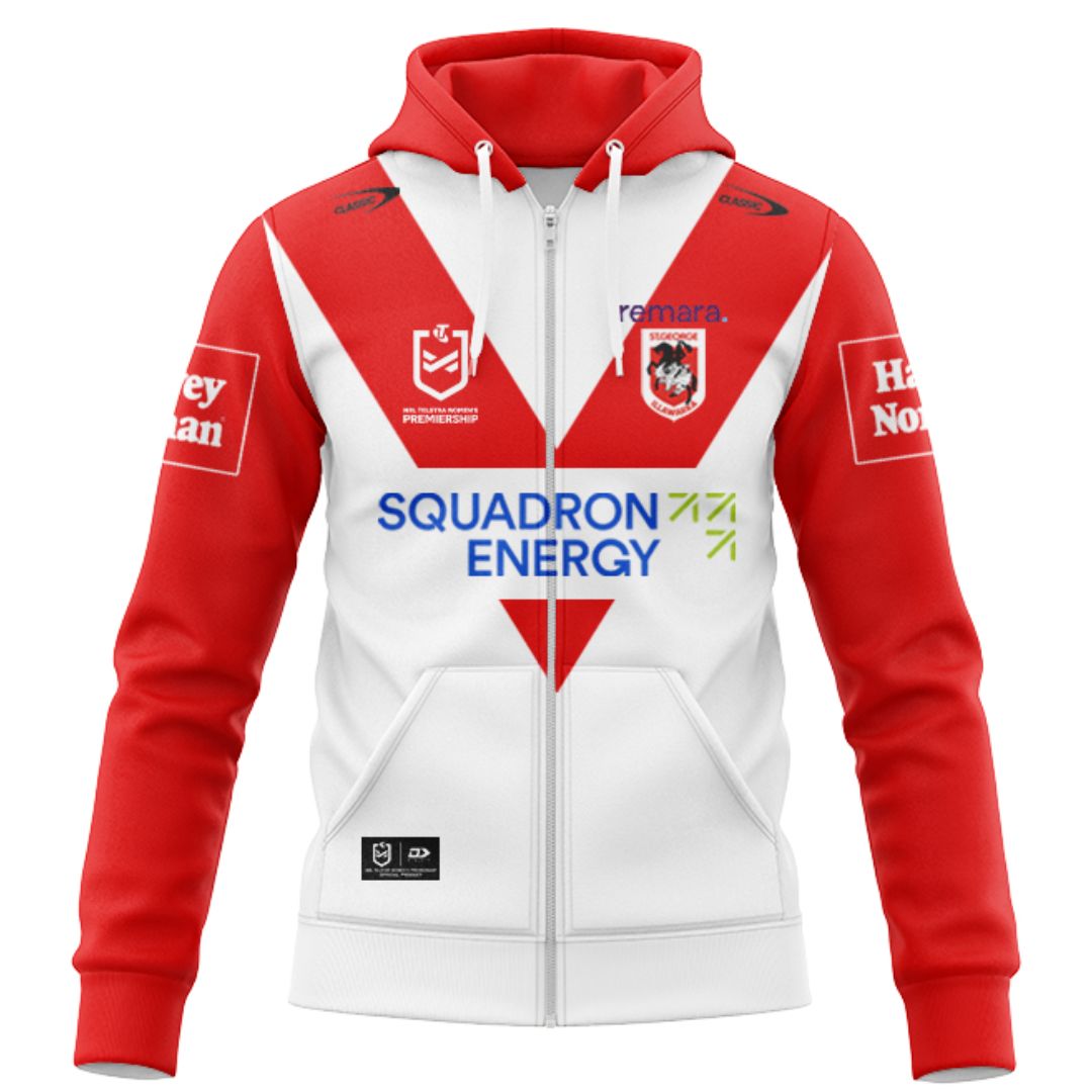 St George Illawarra Dragons Alternate Hoodie with Zipper
