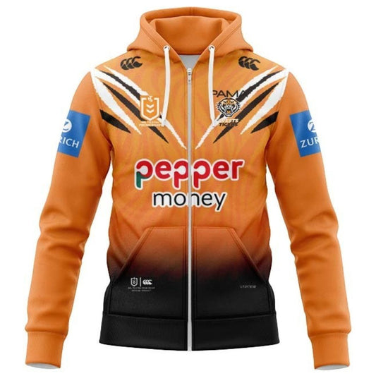 Wests Tigers 2026 Training Hoodie with Zipper