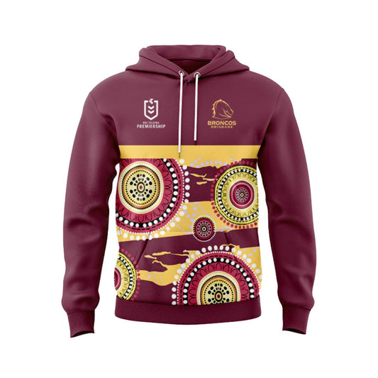 Brisbane Broncos 2024 Indigenous Training Hoodie
