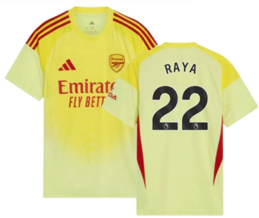 Arsenal Gunners 2025/26 Raya # 22 Goalkeeper Jersey Shirt