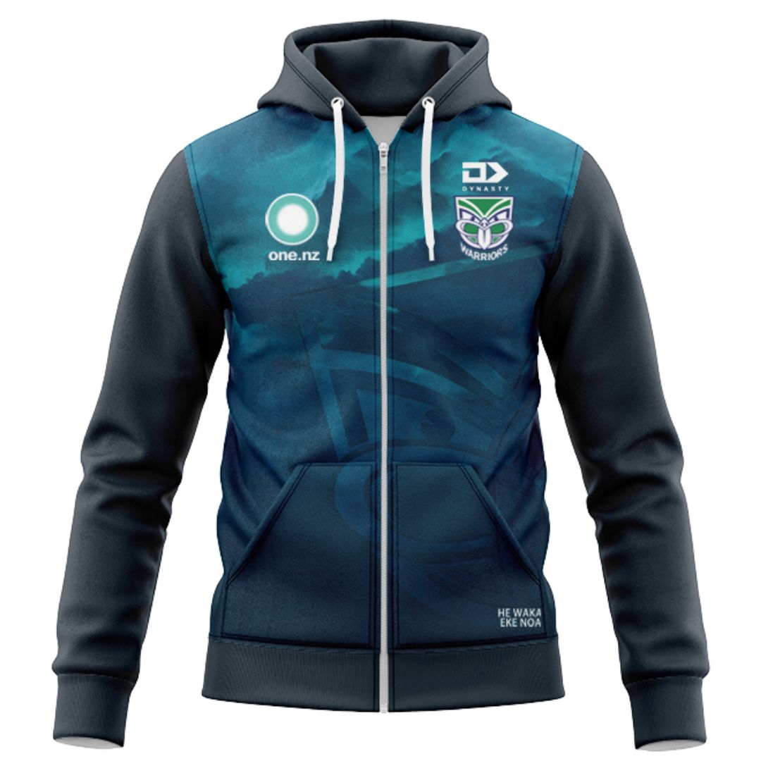 New Zealand Warriors 2025 Pounamu Hoodie with Zipper