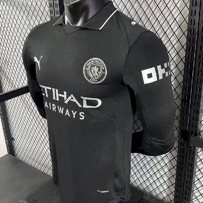 Manchester City 2025/26 Player's Edition Long Sleeve Away Jersey Shirt